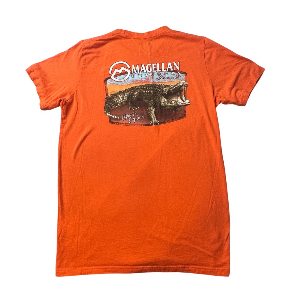 Magellan T-Shirt Boys XL Orange Alligator Live To Explore Graphic‎ Short Sleeve